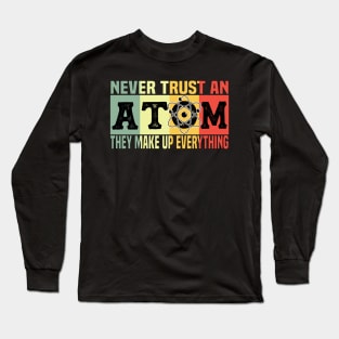 Atom Physics Chemistry Natural Science Vintage Long Sleeve T-Shirt